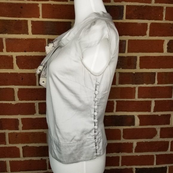 Leifsdottir Embroidered Beaded Ruffle Flames Top 0 - Picture 5 of 11